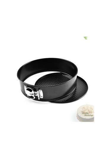 Ulzyvf Yaylı Siyah Kek Kalıpları Seti, 9-4-2 İnç Cheesecake Kalıpları, 3 Adet Siyah