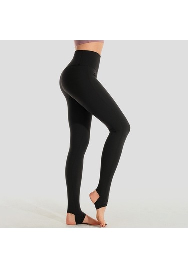 Fastbuy Kadınlar İçin Yüksek Bel, Hızlı Kuruyan Şekillendirici Yoga Taytı - Siyah Siyah