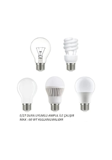 Kar Topu Yatak Başı-masa-komidin-sehpa Üstü Cam Abajur Siyah