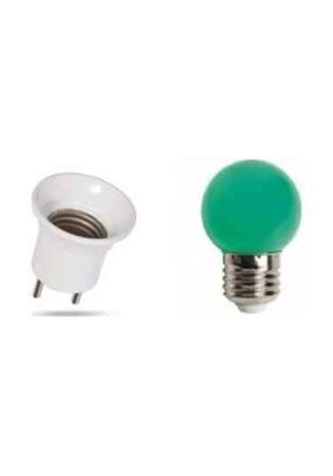 Duy Fişli 1w E-27 Duylu Renkli Ledli Gece Lambası Ampulü E27 Led Ampul 1 Watt Yeşil