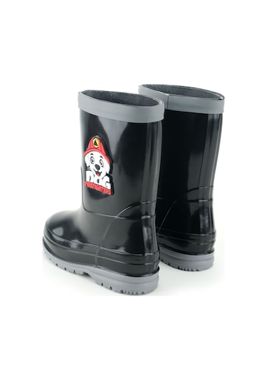 Gezer Erkek Çocuk Kışlık Pvc Su Gecirmez İçinde Harici Çıkarılabilir Çoraplı Yağmur Bot Çizme Siyah