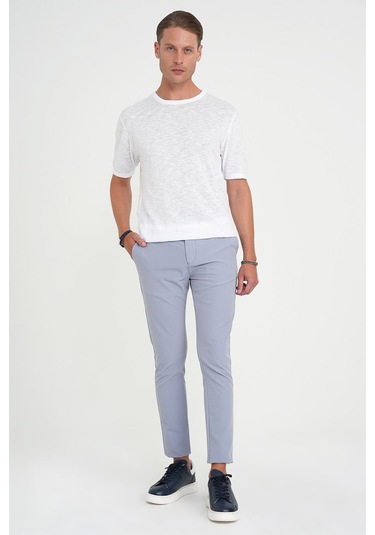 Comfort Fit Bisiklet Yaka Kısa Kol Spor Beyaz Triko Tr 881 Beyaz