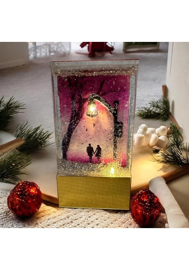 Dekoratif Işıklı Sokak Lambası Gold Gece Lambası Gold