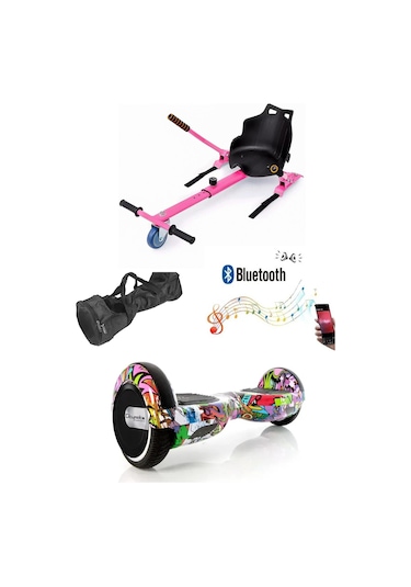 Citymate Elektrikli Kaykay Hoverboard Akıllı Denge 6.5 Inch + Hoverkart + Çanta Extrem Paket D04