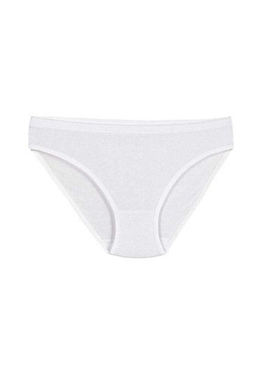 12 Adet Yıldız Bayan Ribana Bikini Külot Beyaz 3700 001