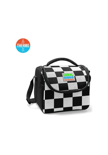 Coral High Kids Siyah Beyaz Dama Desenli Thermo Beslenme Çantası 11714