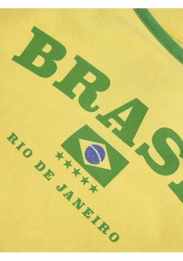 Kadin Gögüs Baskili U Yaka Askili Bluz - Gigi - 12281214 Golden Kiwi