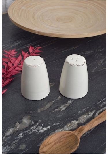 2'li Seramik Tuzluk & Biberlik Çok Renkli