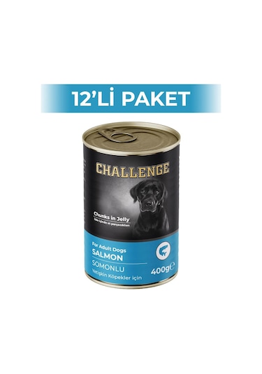 Challenge Somon Balıklı Yetişkin Köpek Konservesi 12 x 400 G