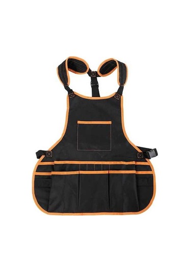 Ulzyvf Yelek Ve Ve Turuncu Siyah Önlüğü Kemer Kadınlar İçin Erkekler Cebi Ayarlanabilir Alet Alet 16 Wm Siyah - Turuncu