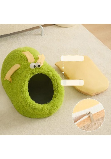 Homyl Kedi Evi Evcil Hayvan Yatağı Sıcak Yıkanabilir Yastık