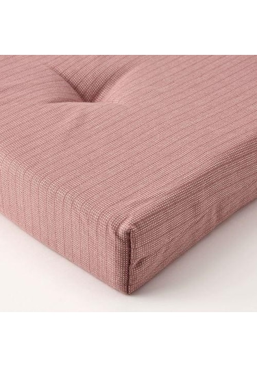 Sandalye Minderi Pembe Renk MeridyenDukkan 35/42x40x4 cm IKEA Cırt Cırtlı Bantlı
