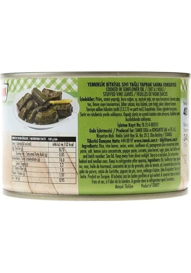 Tamek Yaprak Sarma 400 Gr X 4 Adet