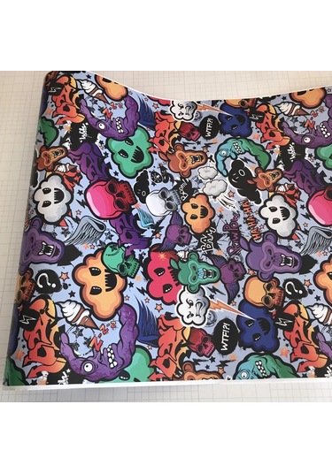 50x300 Cm Kendinden Yapışkanlı Araba Sticker Bomba Wrap Folyo Jdm Kafatası Graffiti Karikatür No 15 40cm X 152cm 1 Piece Set