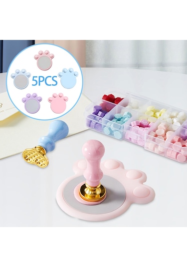 Dolıty 5 Adet Mühür Mumu Silikon Ped Kiti Balmumu Kedi-pençesi