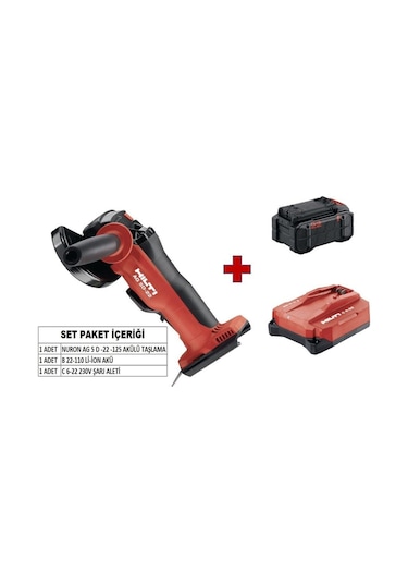 Hilti Nuron AG 5 D -22 -125 Akülü Taşlama Makinesi Seti