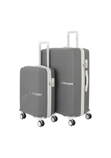 Mçs Polipropilen 2li Valiz Seti Büyük & Kabin V374 S24sy1000077-set 89156 Gri/beyaz Gri - Beyaz