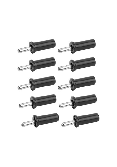 Moveevo 10 Adet 4mm Bakır Bananası Soketi - Siyah Welding Tipi Hoparlör Kablosu Bağlantı Elemanı, Yüksek Konduktif, 32a Akım Destekli