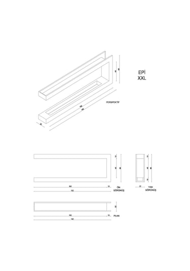 Rehome Korflame Epi Xxl Bacasız Şömine