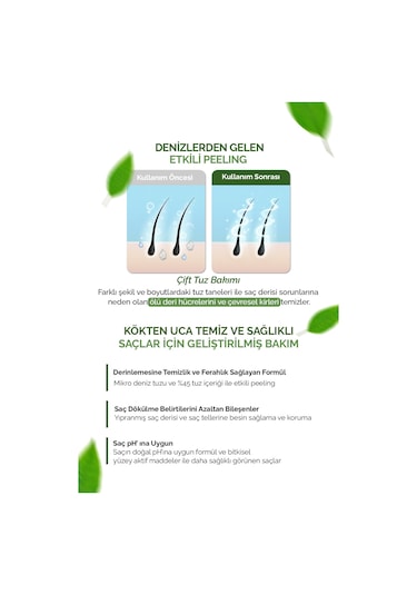 Arındırıcı Ve Ferahlatıcı Saç Derisi Peelingi Kundal Sea Salt & Green Tea Scalp Scaler