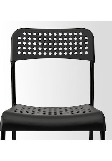 Plastik Sandalye, Siyah Renk Meridyendukkan Salon-mutfak Sandalyesi