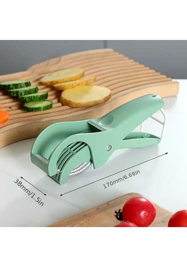Oldfriend 1 Adet Mutfak Sebze Meyve Dilimleyici Çok Amaçlı Paslanmaz Yeşil Yeşil