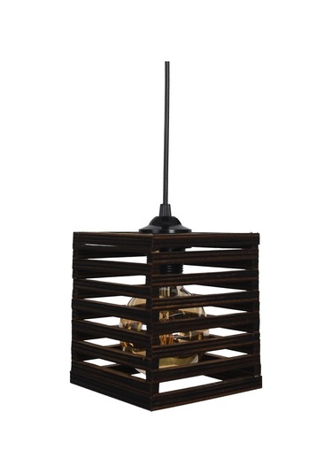 Vedemo Küp Tekli Rustik Ahşap Avize