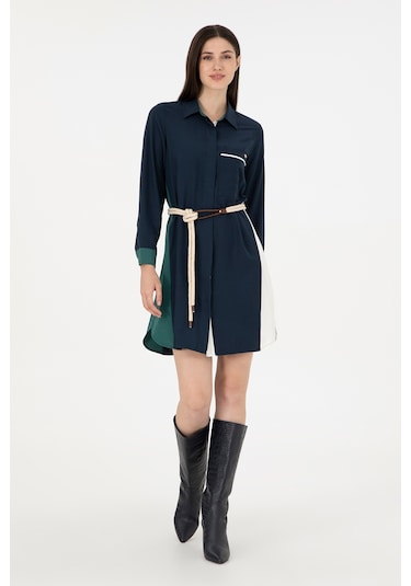 U.s. Polo Assn. Kadın Lacivert Elbise Dokuma 50289857-vr033 Lacivert