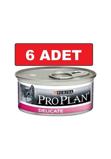 Purina Pro Plan Delicate Hindili Hassas ve Seçici Yetişkin Kedi Konservesi 6 x 85 G