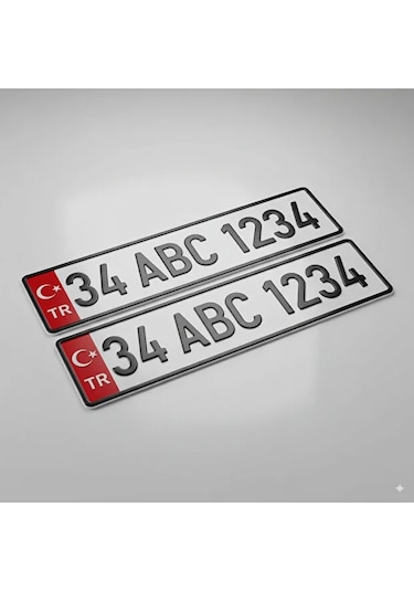 Mazda Rx-7 Uyumlu Tr Plaka Pleksi Kabartma Ve Folyo Sticker 2 Adet