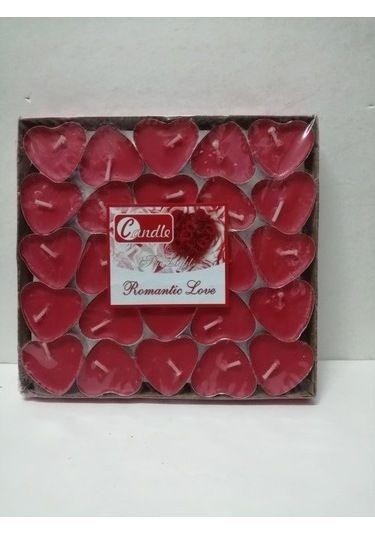 Mum Tea Lights 50Ad Kalp Şekilli