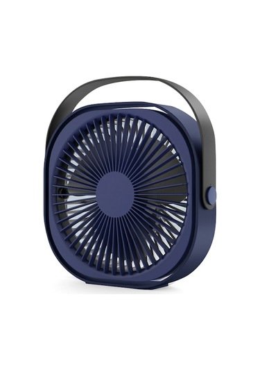 M102 Şarj Edilebilir Usb Masa Üstü Fanı - 360 Dönebilir, Taşınabilir, 4000mah Pil, Sessiz Çalışma, Mavi