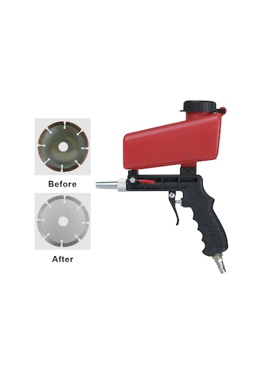 Kumlama Tabancası Ayarlanabilir Kumlama Makinesi El Pnömatik Patlatma Tabancası Seti Y Tabancası 90psi Havalı El Aletleri 56531054