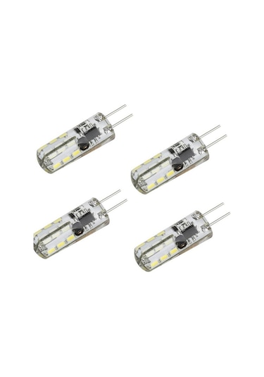 2 W - 220 V Ledli Kapsül Ampul G4 Duylu İğne Bacaklı Led Ampul Beyaz Işık 4 Adet