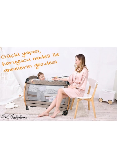 Baby Home 600 Nanny Bebek Oyun Parkı Yatak + Sünger Yatak