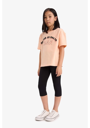 DeFacto Kız Çocuk Midi Tayt B5656A825SMBK81 Siyah