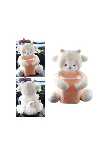 Createtech Yumuşak Peluş Oyuncak Koyun Çöp Araba Magideal Kutusu Çok Renkli