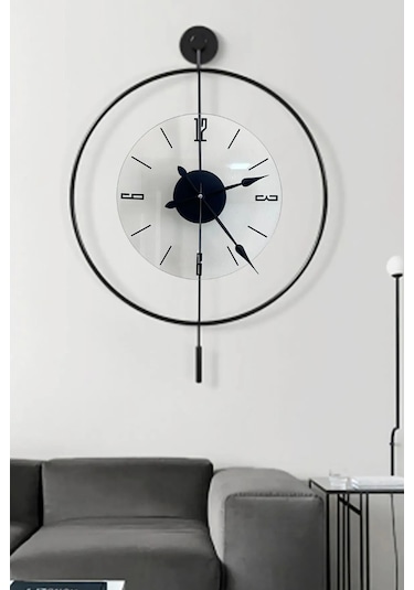 MetaQuartz Aksesuar (Büyük Boy-50*75 cm)Siyah Luxry Şefaf Cam , Modern Dekoratif Metal Cam Siyah