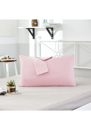 Maiyame Ev Otel Kullanıma Uygun 40 Telli 13372 Renkli Tekli Yastık Kılıfı Çift Paket Pembe 48x74 - Kolay Kullanım, Dayanıklı, Konfor Verici Diğer