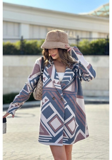 Kadın Kahve Desenli Astarlı, Kruvaze Ceket Yaka, Tek Düğme, Rahat Kalıp, Fitilli Kaşe Kumaş Kaban Kahve Kadın Kahve Desenli Astarlı, Kruvaze Ceket Yaka, Tek Düğme, Rahat Kalıp, Fitilli Kaşe Kumaş Kaban Kahve