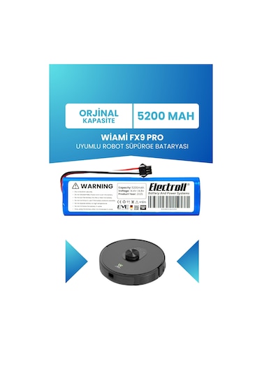 Wiami Fx9 Pro Robot Süpürge Batarya 5200mah Pil