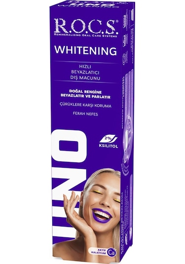 Rocs Uno Whitening Hızlı Beyazlatıcı Diş Macunu 60 ML