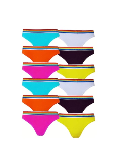 12li Kadın Dantel Detaylı Bayan Külot Pamuklu İç Çamaşırı Hazal