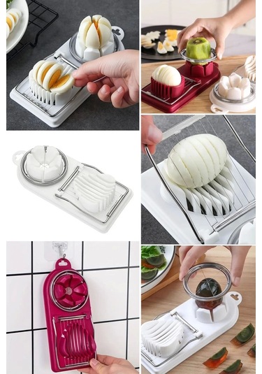 Buffer Çok Fonksiyonlu Eşit Yumurta ,meyve Dilimleyici Kesici Aparat Çok Renkli
