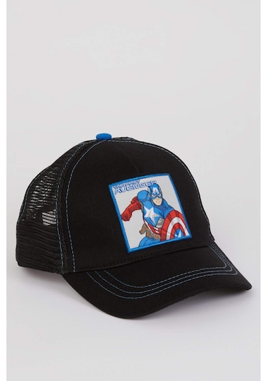 DeFacto Erkek Çocuk Marvel Avengers Etiket Baskılı Pamuklu Cap Şapka D9790A825SMBK27