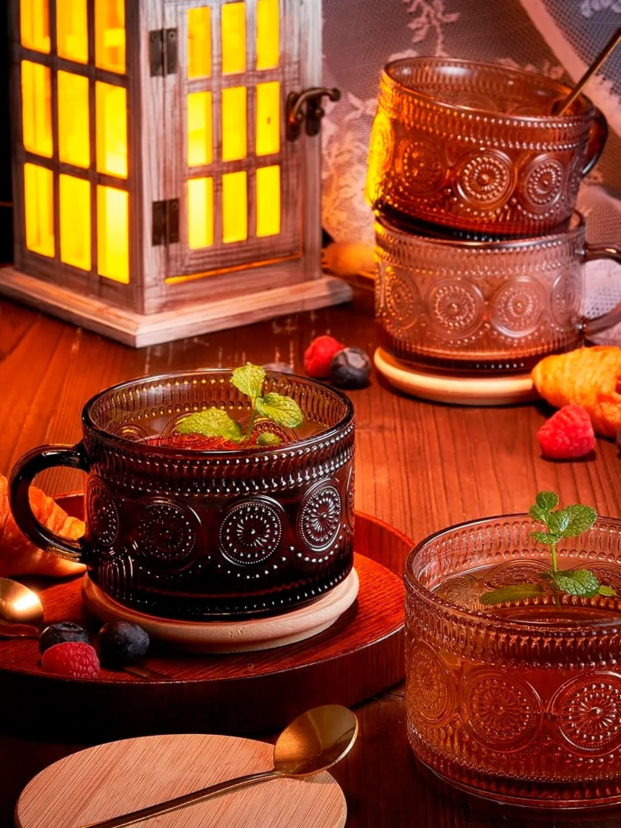 Conflate Vintage Çay Ve Kahve Seti, Siyah, 2 Adet, 400 Ml 355927615 Siyah