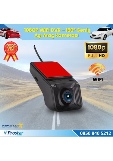 Wifi G-sensör Park Modu 128 Gb Destekli Araç Yol Sürüş Kamerası Geniş Açılı