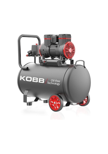 Kobb Kbk50s 2.0hp 50lt 8bar Yağsız Sessiz Taşınabilir Hava Kompresörü