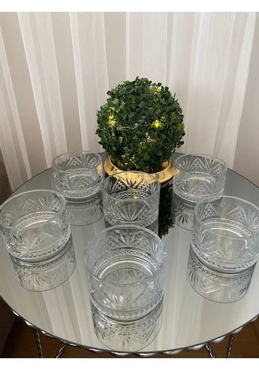 Atabey Home Collection 6 Adet Tımeless Model Star Kase & Çerezlik Gold Detaylı