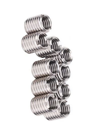 Samdoo 10 Adet Paslanmaz Çelik Vida Düzeltme Halka, M8x1.25 İç/m10x1.5 Dış Dişli, Uçak-araba-makine Ticareti İçin Dişli Tamiri Aracı